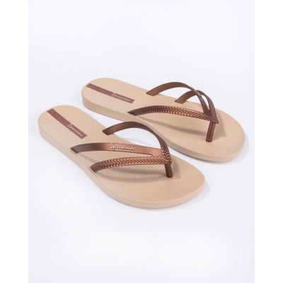 3. Ipanema Bossa Fem women's summer beach flip-flops beige (82067-21975)
