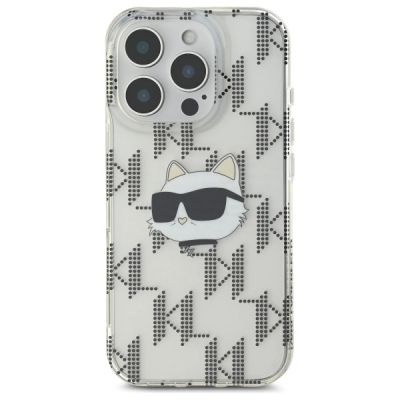 3. Karl Lagerfeld IML Choupette Head Electroplated iPhone 16 Pro Max Case - Clear