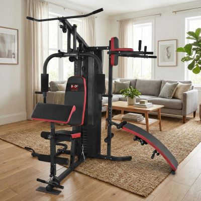 43. Multigym PRO BMG 4700 bench with weight stack 66kg