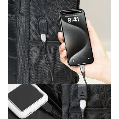 5. Vention KRK 20l Waterproof Laptop Backpack with USB Port and Anti-Theft Lock, Black