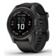 Garmin Fenix 7S Pro 42mm Sapphire Solar Gray Titanium DLC Watch with Black Strap