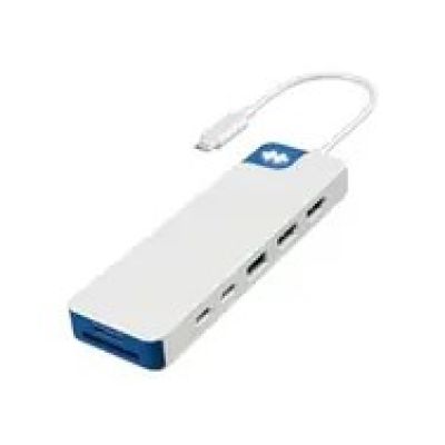 Hyper HyperDrive Flex Dual 4K HDMI 9-Port Docking Station, White/Blue | HD4103BUGL | Number of HDMI ports: 2