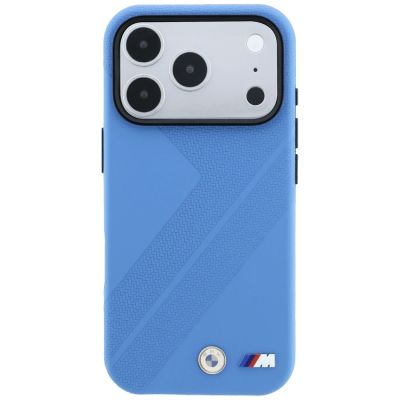 3. BMW M Tire Track Metal Logo MagSafe Case for iPhone 17 Pro / 18 Pro - Blue