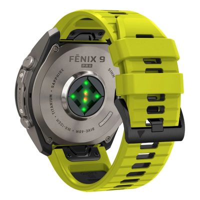 2. Tech-Protect Iconband Pro Strap for Garmin Fenix 5X / 5X Plus / 6X / 6X Pro / 7X / 8 / 8 Pro / 9 / 9 Pro (51 mm) – lime black