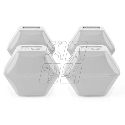 7. Set of Spokey Monster hexagonal dumbbells 2x 2 kg 929112