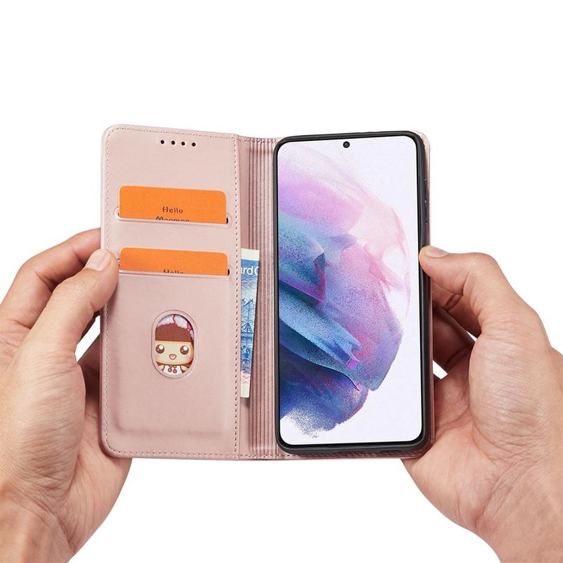 12. Magnet Card Case for Samsung Galaxy S22 + (S22 Plus) Pouch Wallet Card Holder Pink