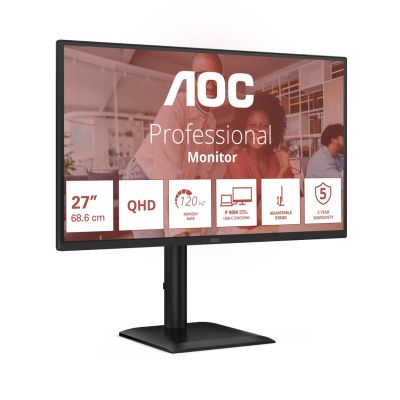 26. AOC E4 Q27E4CV Computer Monitor 68.6 cm (27") 2560 x 1440 px Quad HD LED Black