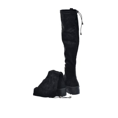 9. Women's Black Suede Platform Boots Big Star SS274264