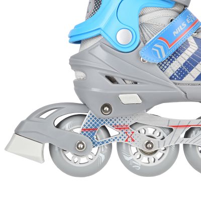 7. NH18192 4in1 GREY-BLUE SIZE S(29-33) ROLLER SKATES WITH HOCKEY SLEEVE NILS EXTREME