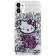 3. Hello Kitty IML Kitty On Bricks Graffiti case for iPhone 11 / Xr - white