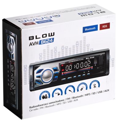 2. BLOW AVH-8624 AVH-8624 radio player (Bluetooth, USB + AUX + SD cards)