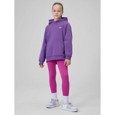3. Girls' loose sweatshirt with hood 4F 4FJRSS26TSWSF3040-50S