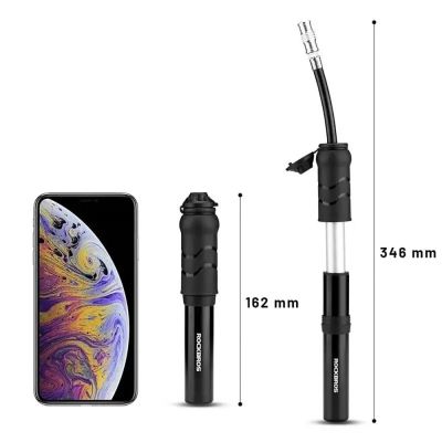 6. Rockbros 810PCS-HP Mini Hand Bicycle Pump with Presta & Schrader Hose - Black