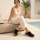 10. Black leather wedge sandals Filippo DK7567