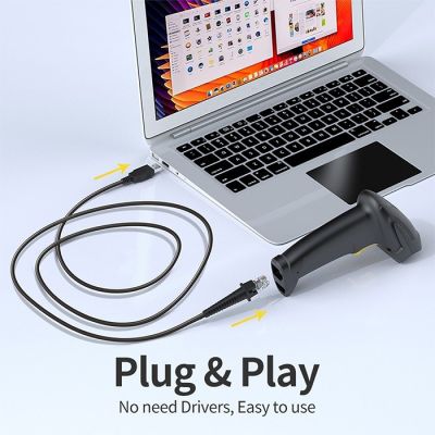 3. QOLTEC LASER BARCODE READER 1D | 2D | BLACK