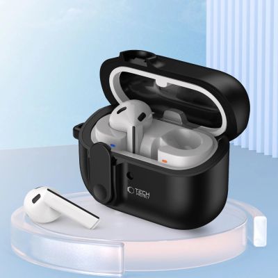 4. Tech-Protect Slim Hook Case for Samsung Galaxy Buds 3 / 3 Pro - Black
