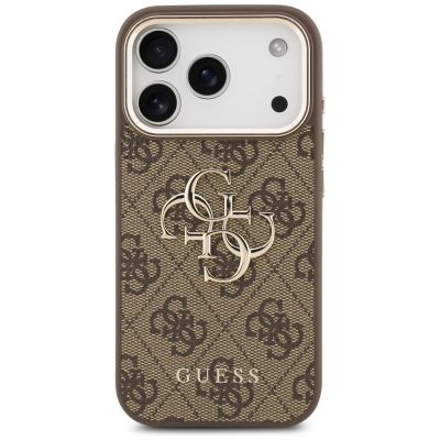 3. Guess 4G Big 4G Classic Logo Case for iPhone 17 Pro Max - Brown and Gold