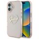 Guess IML Heart Case for iPhone 16 - Pink