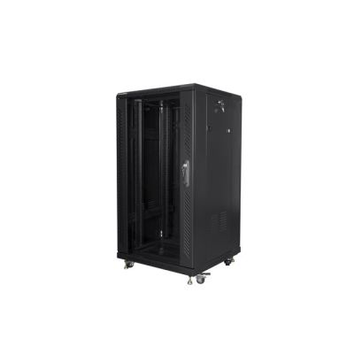 11. Lanberg FF01-6622-12B Rack Cabinet (22U; 19''; 1160 mm / 600 mm / 600 mm; floor-standing; Glass; 800 kg; black)