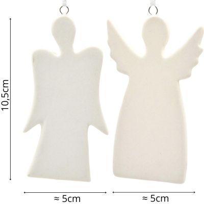 6. SET OF TWO DIY ANGEL PENDANTS 5x0.5x10.5CM