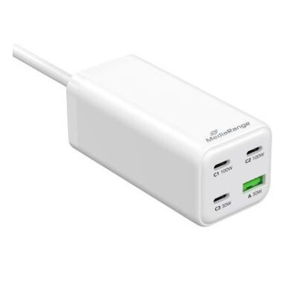 3. MediaRange MRMA124 Mobile Charger Laptop, Smartphone, Tablet White AC Fast Charging Internal