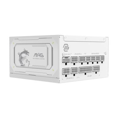 6. MSI MAG A1000GL PCIE5 WHITE Power Supply Module 1000W 24-pin ATX ATX White