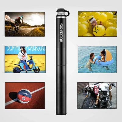 7. Rockbros JG-PB-004 lightweight bicycle pump with pressure gauge - black