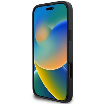 5. DKNY Quilted Stack Logo iPhone 16 Pro Case - Black