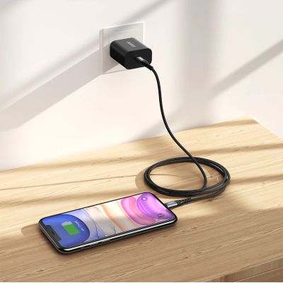 10. Choetech IP0041 USB-C / Lightning MFi 480Mb/s 3A 2 m cable - black