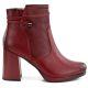 7. Women's insulated high-heeled ankle boots, red, Jezzi FAF125B-2