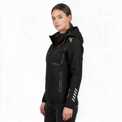 6. Geographical Norway Reine Femme Women’s Softshell Jacket, Sporty Outdoor, Black (WW2621F-GN-BLACKBLACK)