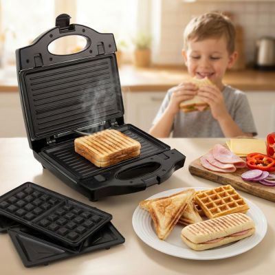 14. Esperanza Muffuletta EKT005 sandwich maker (700W; black, stainless steel)