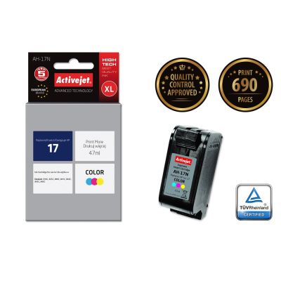 2. Activejet AH-17N Ink (replaces HP 17 C6625A; Supreme; 47 ml; color)