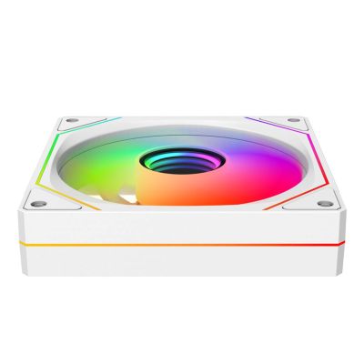 5. RAMPAGE 120 mm 1800 RPM Infinite Loop ARGB White PWM Case Fan