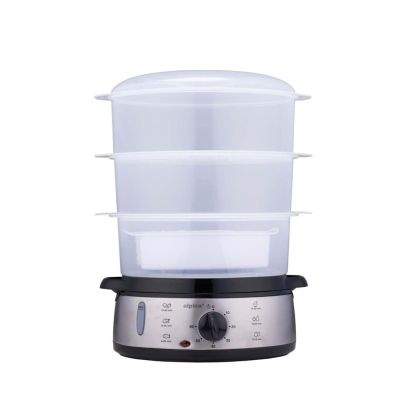 ALPINA 800W Electric Food Steamer, Silver