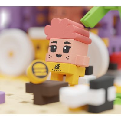 Marioinex Mini Waffle Building Blocks - City: Food Truck, 148 pieces