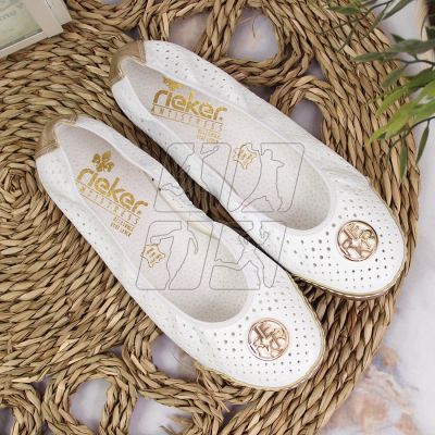 3. Rieker W RKR516 openwork ballerinas white