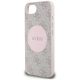 6. Guess 4G Circle Classic Logo MagSafe case for iPhone 16e - pink