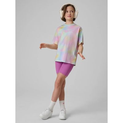 5. T-shirt with print for girls 4F 4FJRSS26TTSHF3826-90A