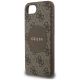 6. Guess 4G Circle Classic Logo MagSafe case for iPhone 16e - brown