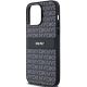 6. DKNY Leather Mono Stripe & Metal Logo case for iPhone 14 Pro - black