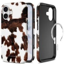 Tech-Protect Lamano MagSafe case for iPhone 17 - brown and white