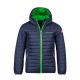 Trollkids Kids Eikefjord Jacket, navy/bright green, ultralight transitional jacket for boys/girls (463-100)