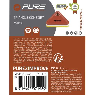 20. CONES, CONES, TRAINING MARKERS 20 PCS PURE 2 IMPROVE