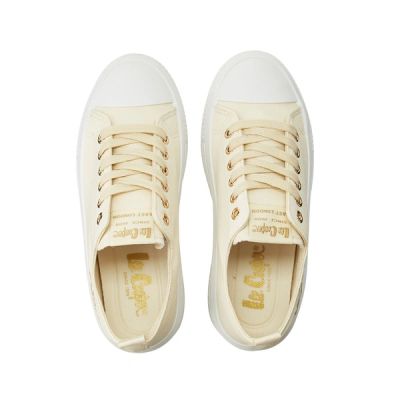 5. Lee Cooper women's shoes sports sneakers beige platform fashionable