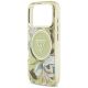 6. Guess IML Glitter Flowers Triangle MagSafe Case for iPhone 17 Pro / 18 Pro - Green