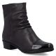 7. Women's leather ankle boots with heels, brown, insulated, Rieker Y0773-25