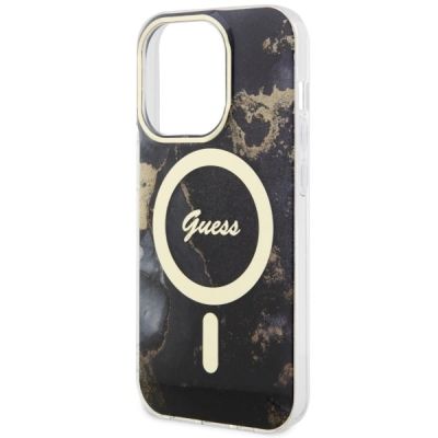 6. Guess GUHMP14XHTMRSK iPhone 14 Pro Max 6.7" black/black hardcase Golden Marble MagSafe
