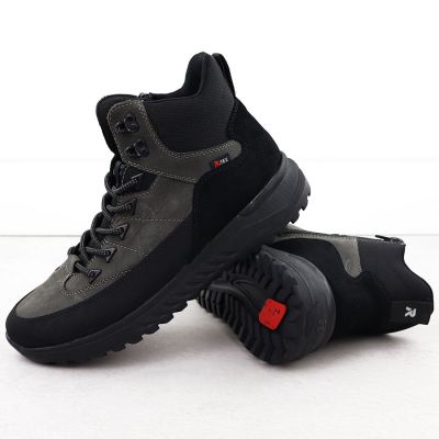 3. Men's leather waterproof boots gray Rieker U0174-42