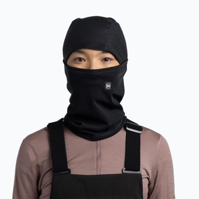4. BUFF TECH FLEECE HINGED BALACLAVA SOLID BLACK balaclava